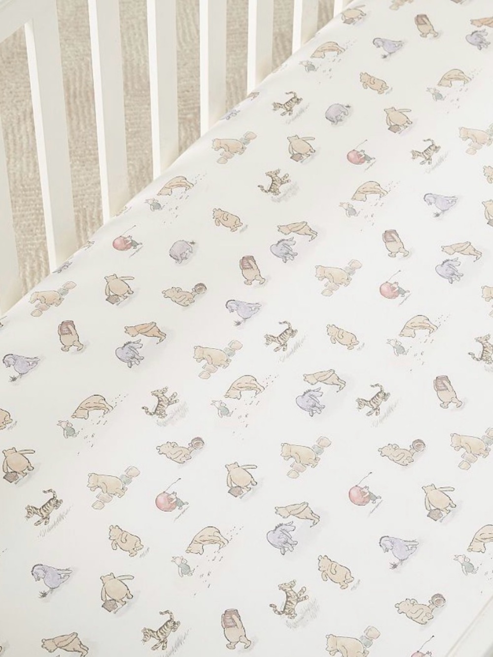 Pottery Barn Kids Disney Winnie the Pooh Allover Icon Organic Cotton Sheet Set